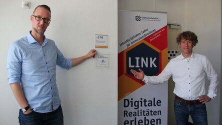 Prof. Patrick Rupert-Kruse (links) und Prof. Felix Woelk. Foto: Frauke Schäfer.
